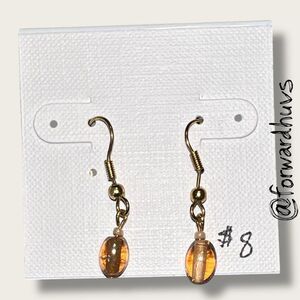 Bundle Sale 3 for $15 | Hand Crafted Yellow Iridescent Bead Earrings